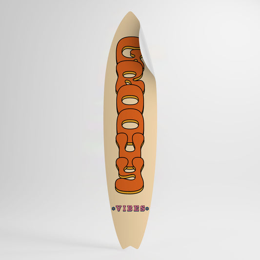 GROOVY VIBES Αυτοκόλλητη Αφίσα "Surf"