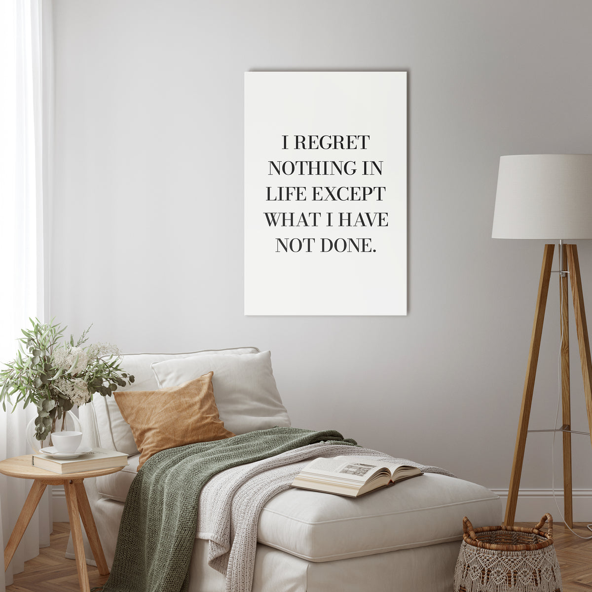 REGRET NOTHING Vertical Canvas Print