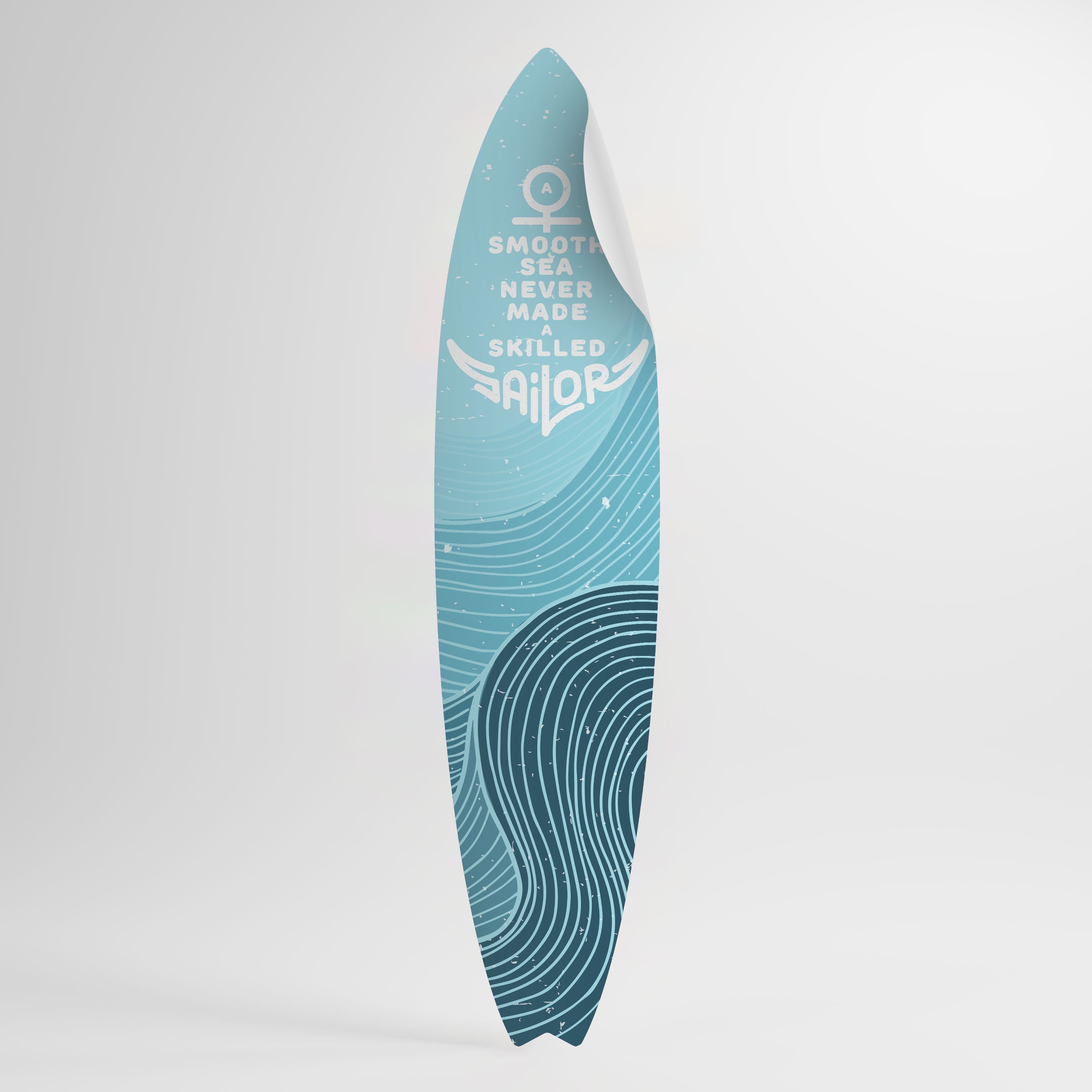 SKILLED SAILOR Peel and Stick Surfboard Sticker
