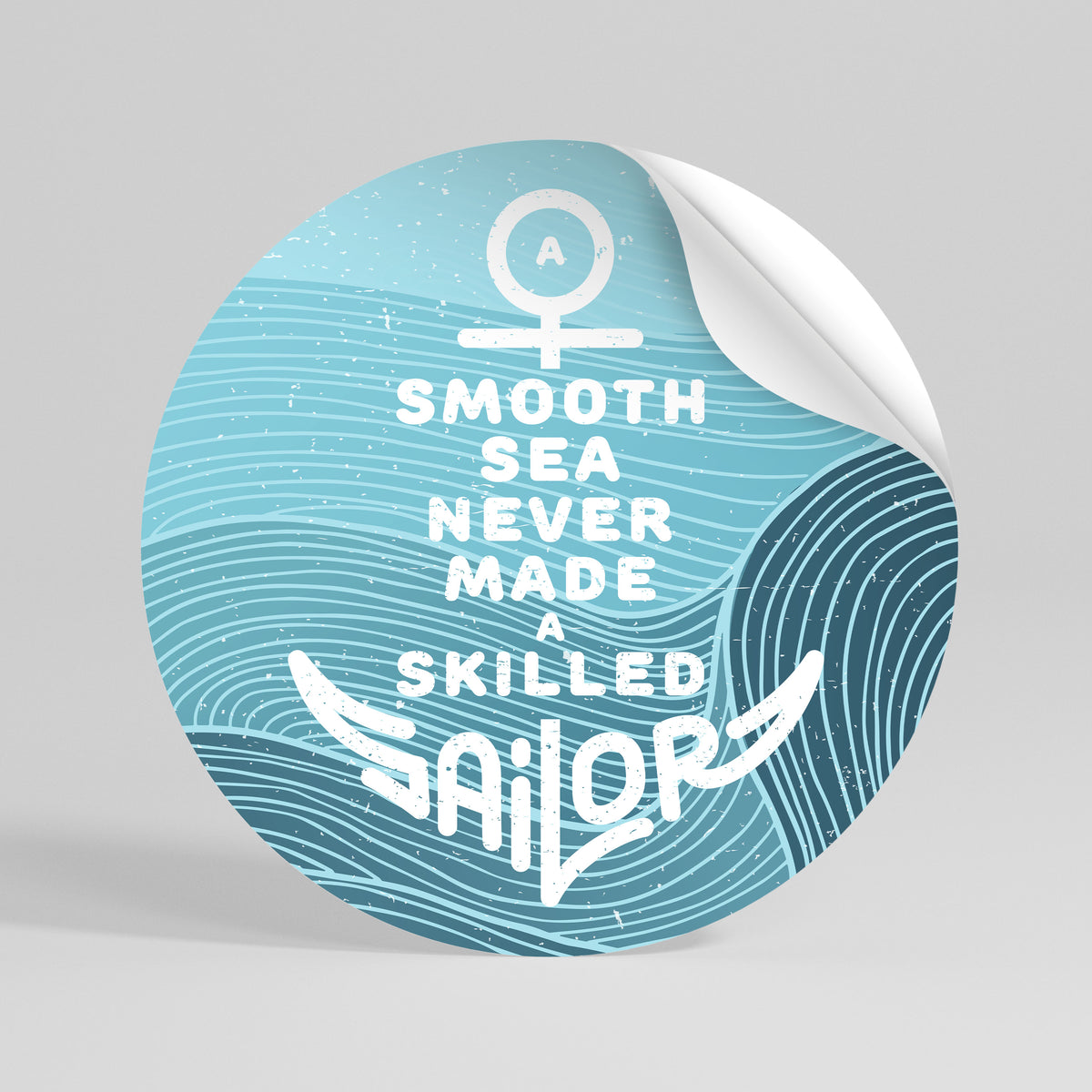SKILLED SAILOR Αυτοκόλλητη Αφίσα στρογγυλή