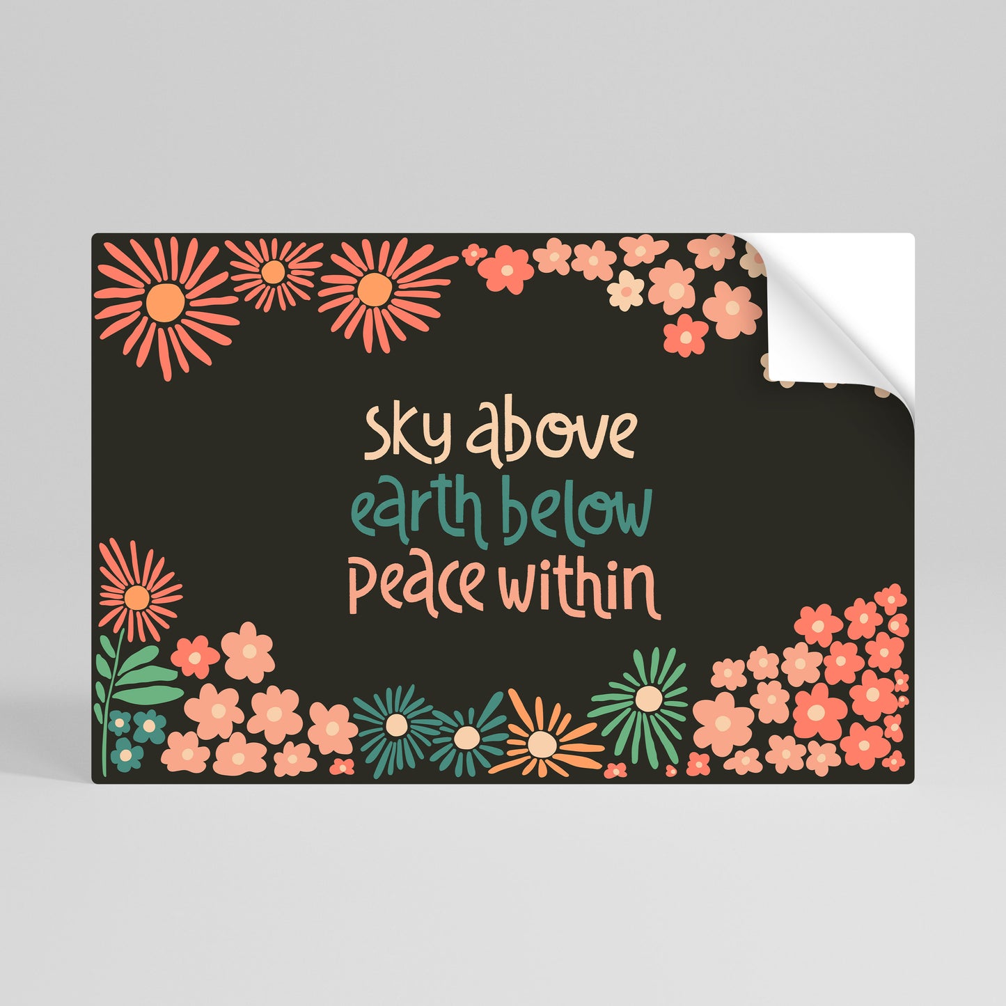 PEACE WITHIN Αυτοκόλλητη Αφίσα οριζόντια