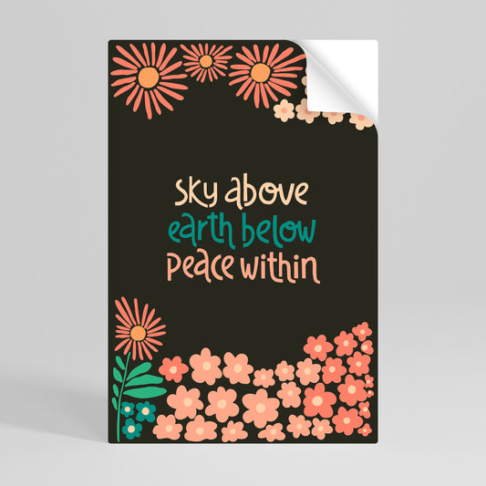 PEACE WITHIN Αυτοκόλλητη Αφίσα κάθετη