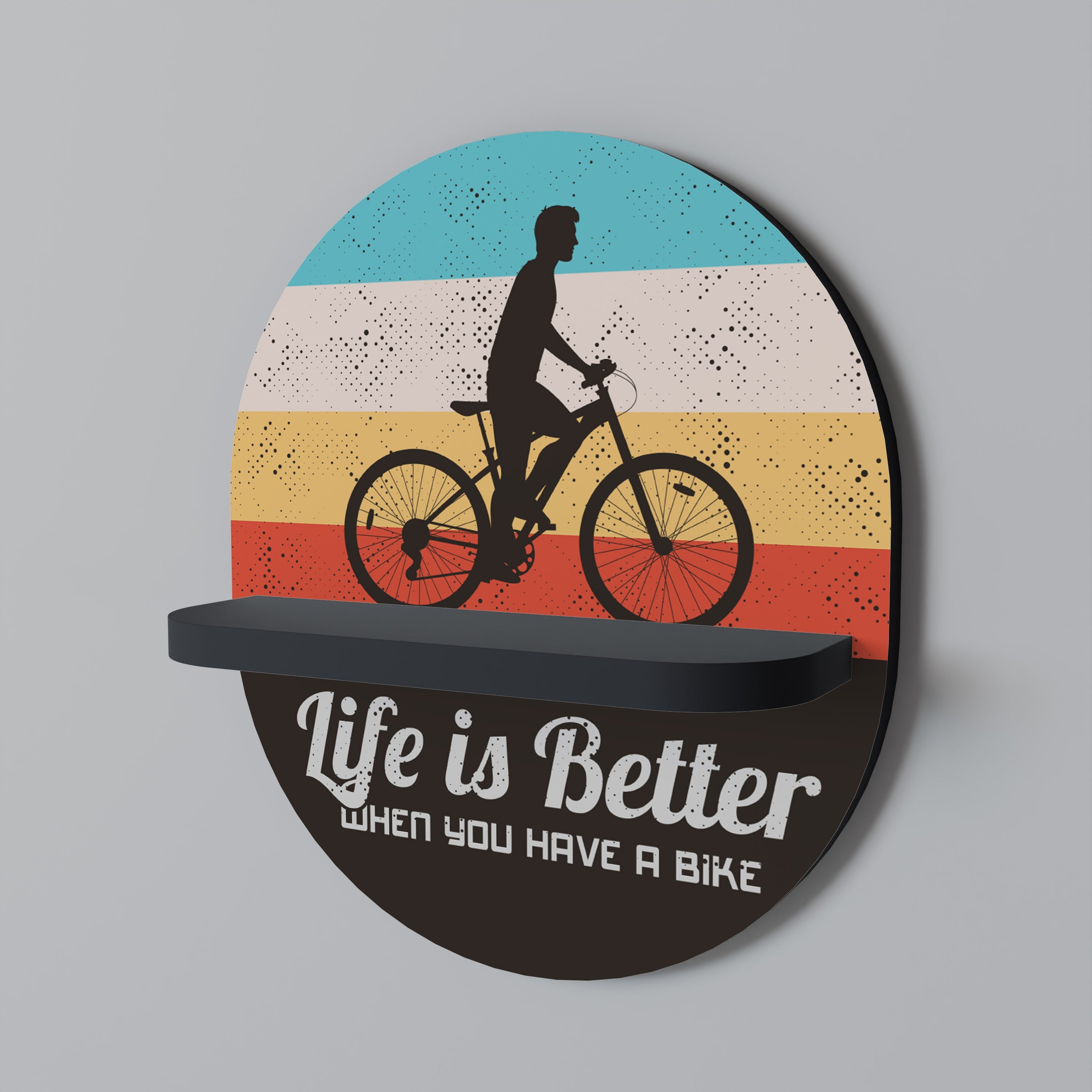 Οβάλ Ράφι Τέχνης BETTER LIFE σε Μαύρο Φινίρισμα