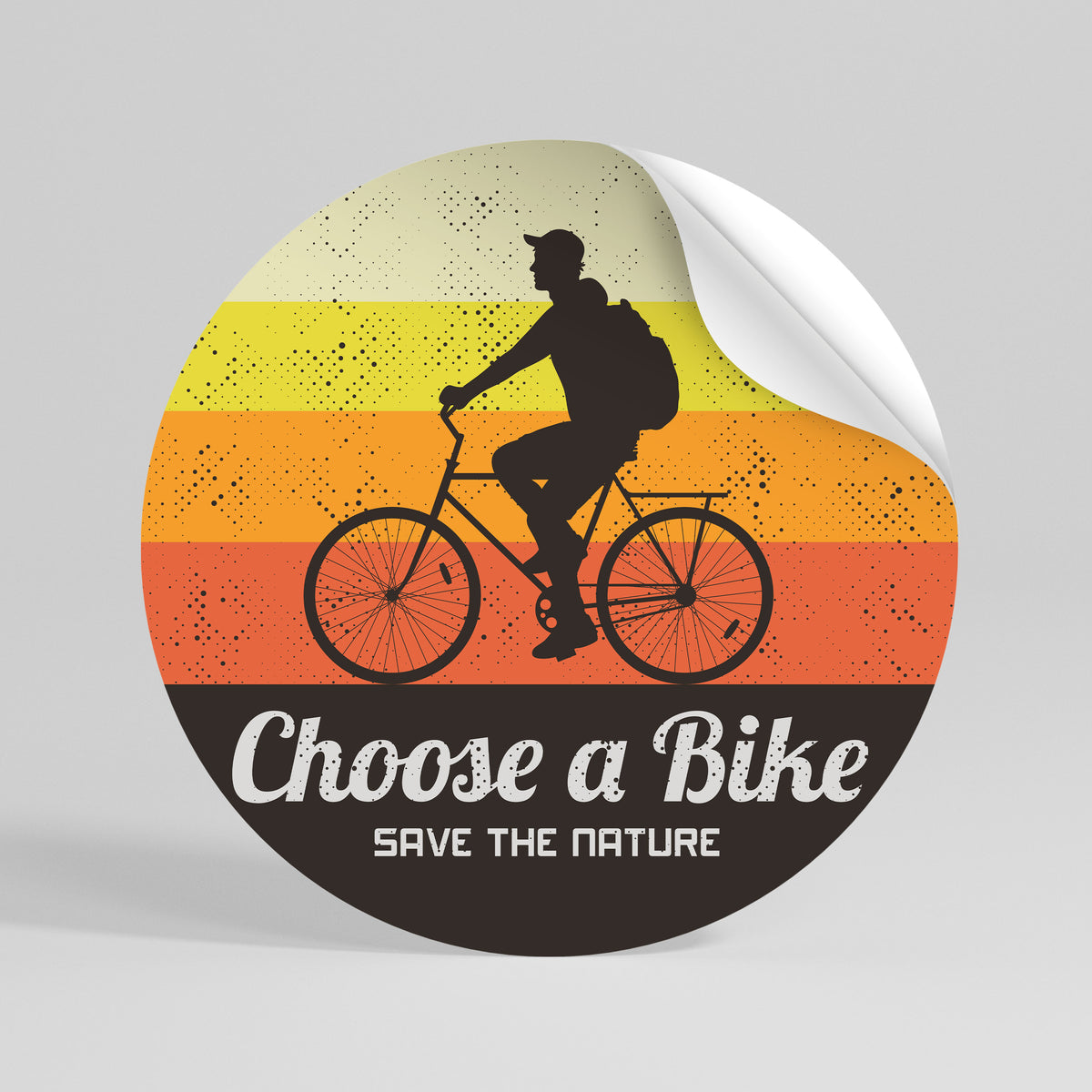 CHOOSE A BIKE Αυτοκόλλητη Αφίσα στρογγυλή