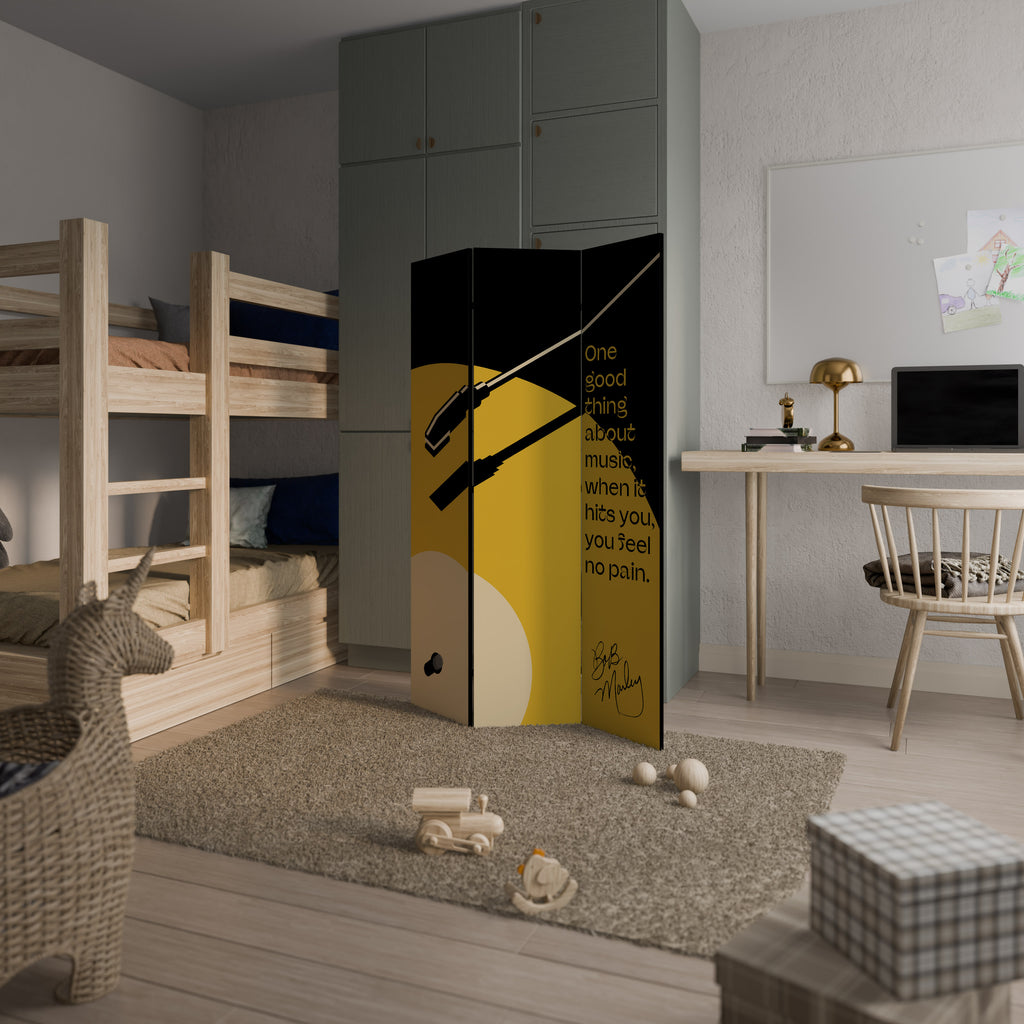 MUSIC - NO PAIN Παραβάν με 3 πάνελ