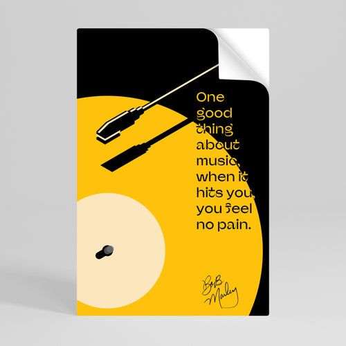 MUSIC - NO PAIN Αυτοκόλλητη Αφίσα κάθετη