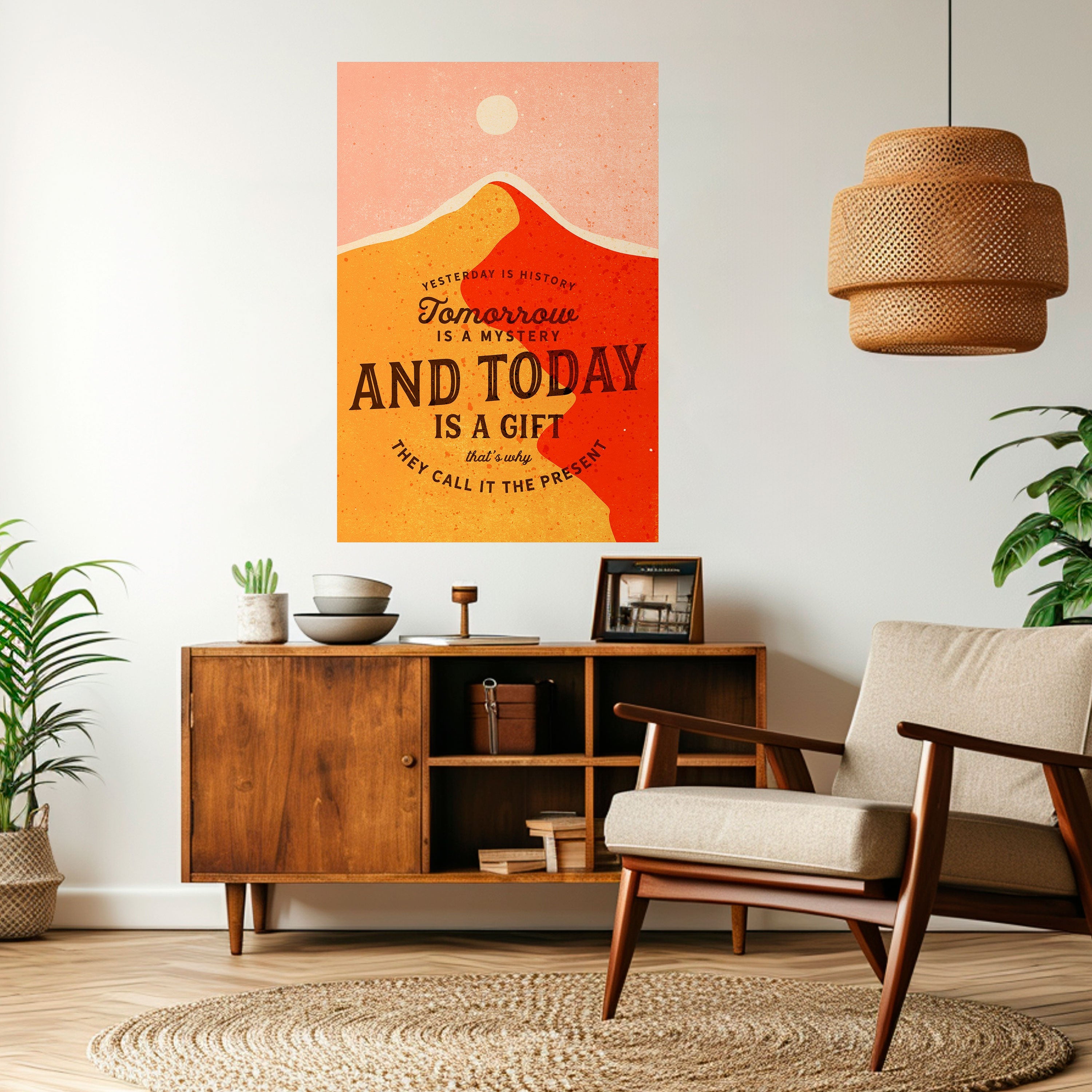 TODAY IS A GIFT Peel and Stick Vertical Poster
