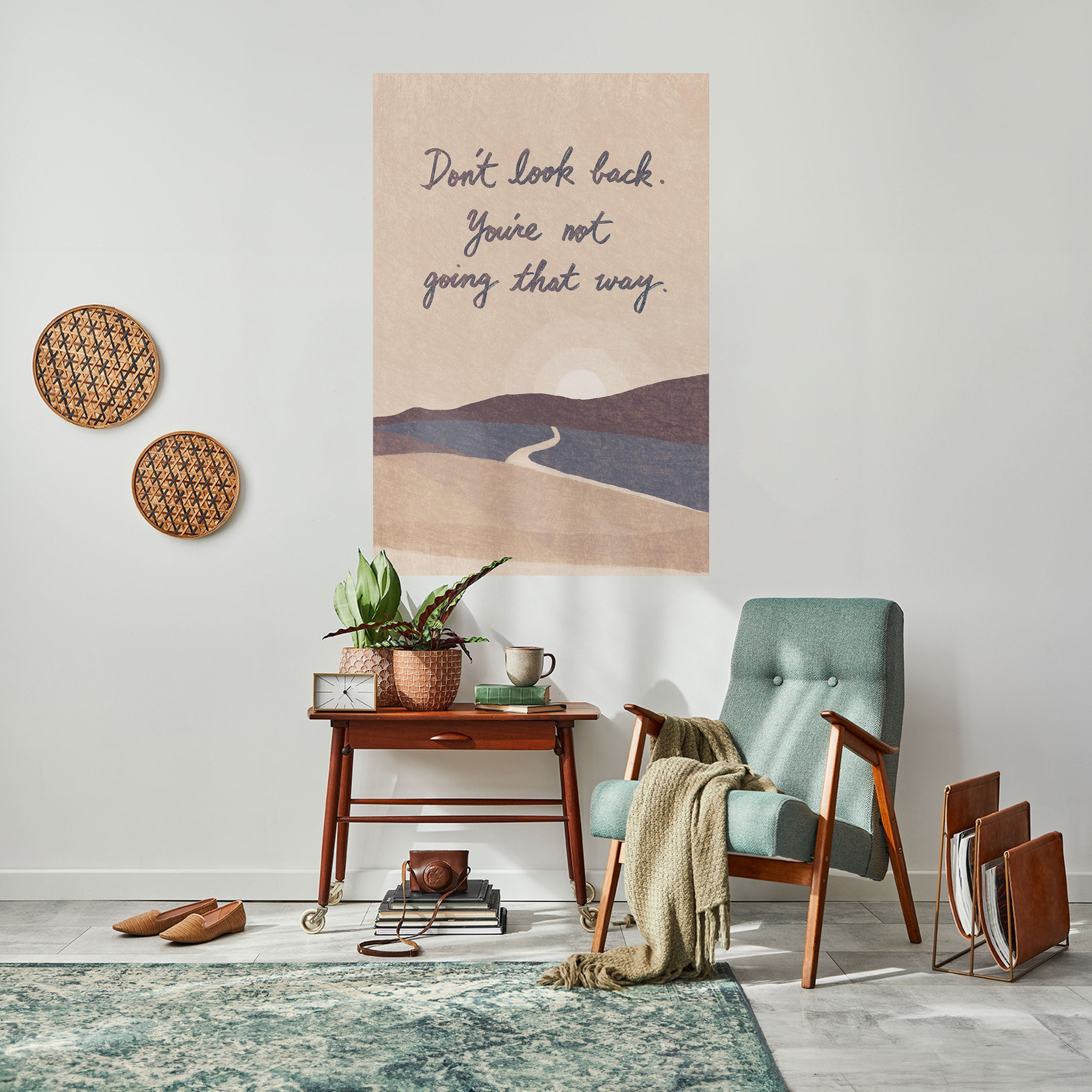 DON'T LOOK BACK Peel and Stick Vertical Poster