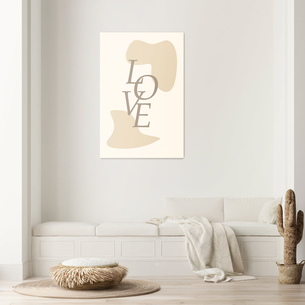 LOVE IN FORM Κατακόρυφος Πίνακας σε Καμβά