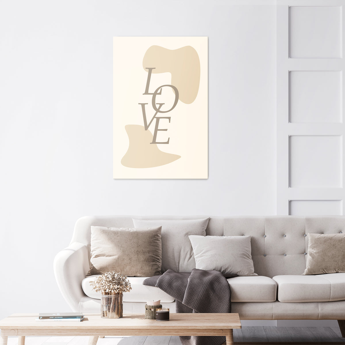 LOVE IN FORM Κατακόρυφος Πίνακας σε Καμβά