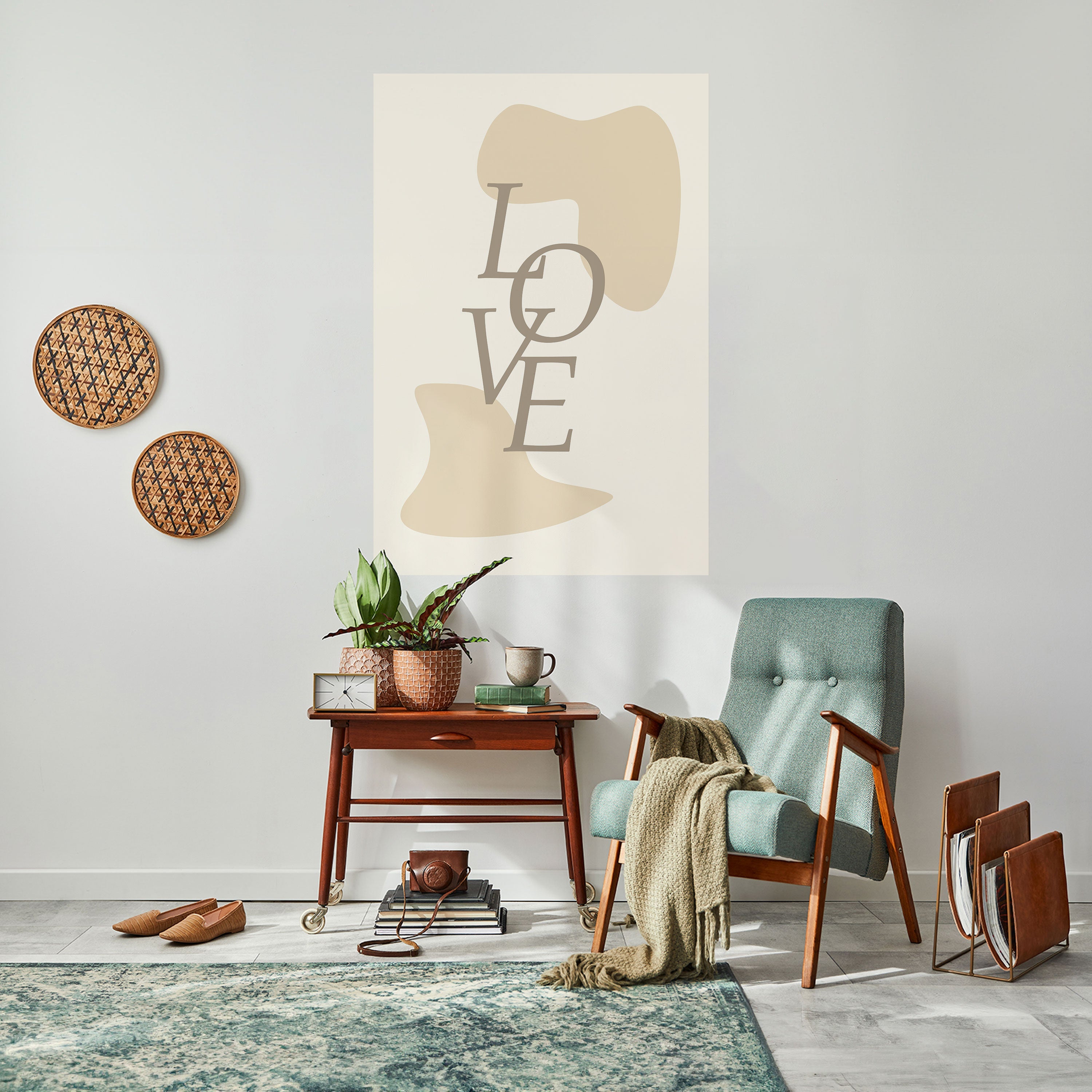 LOVE IN FORM Peel and Stick Vertical Poster