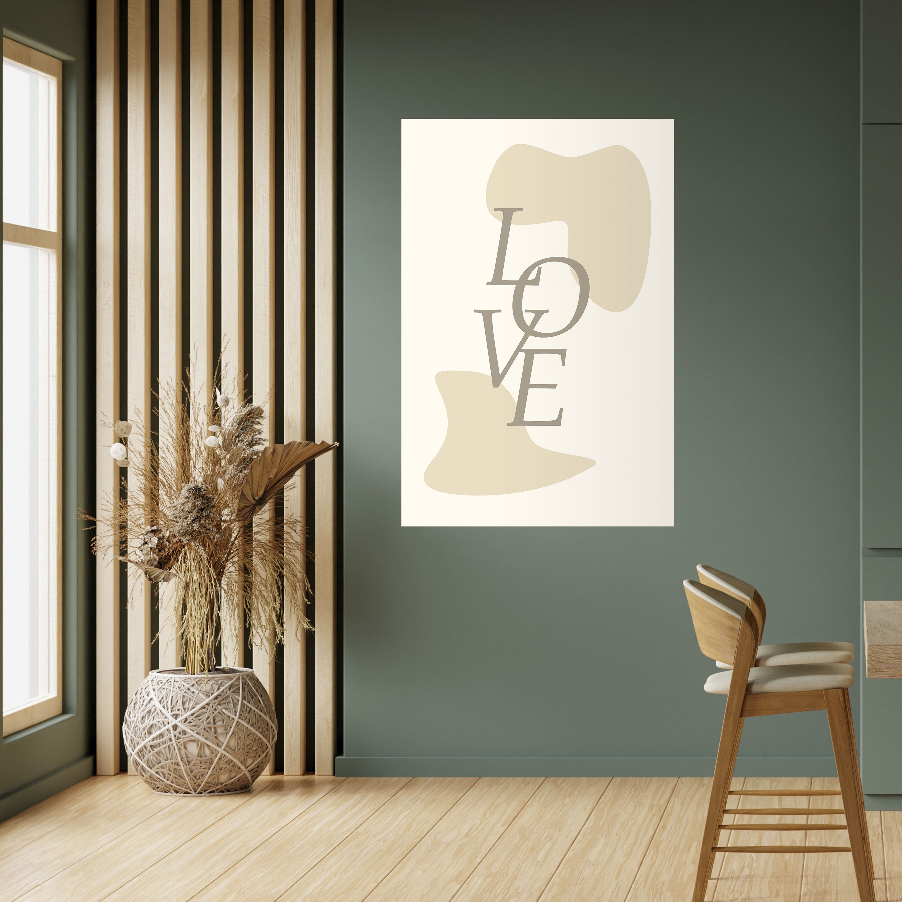 LOVE IN FORM Peel and Stick Vertical Poster