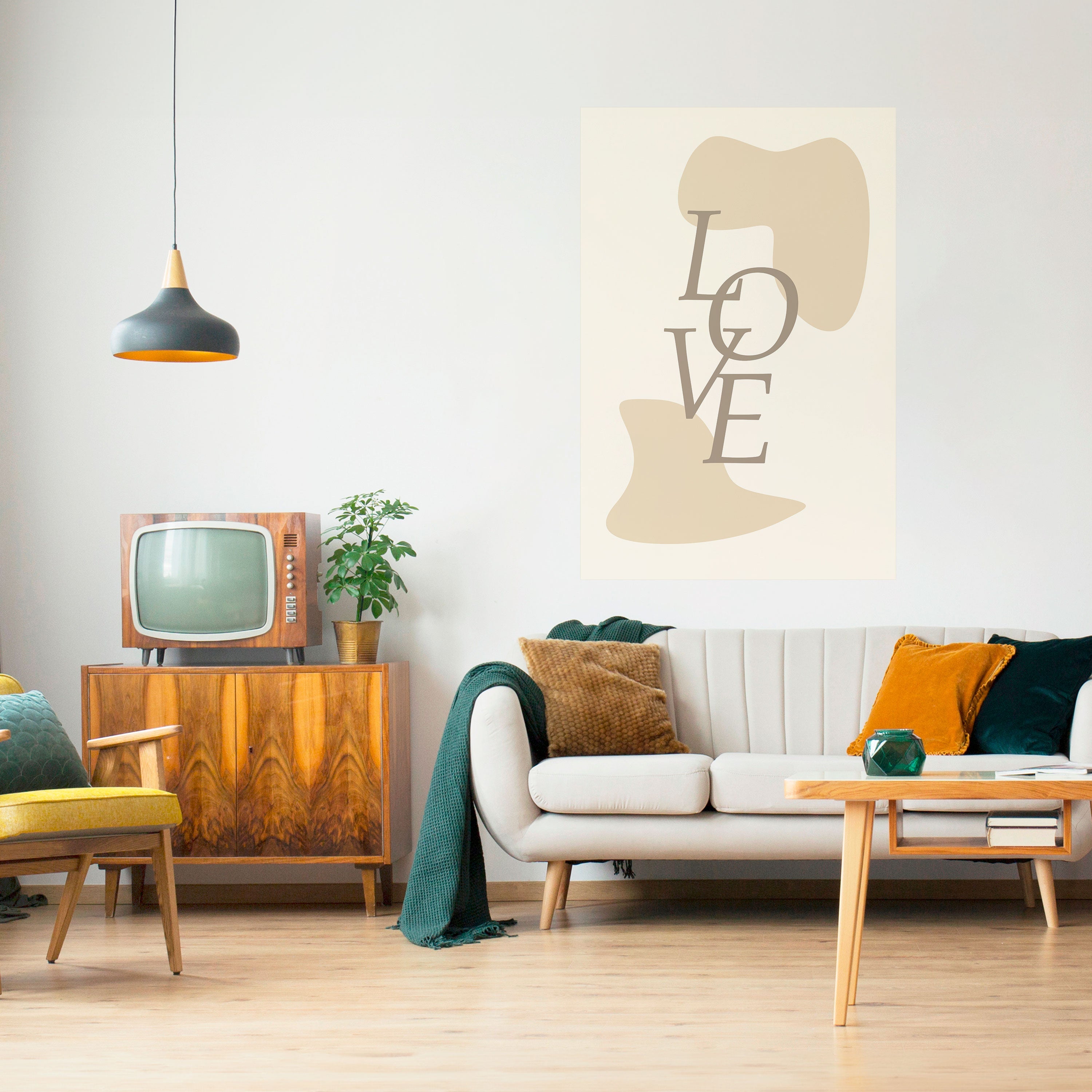 LOVE IN FORM Peel and Stick Vertical Poster