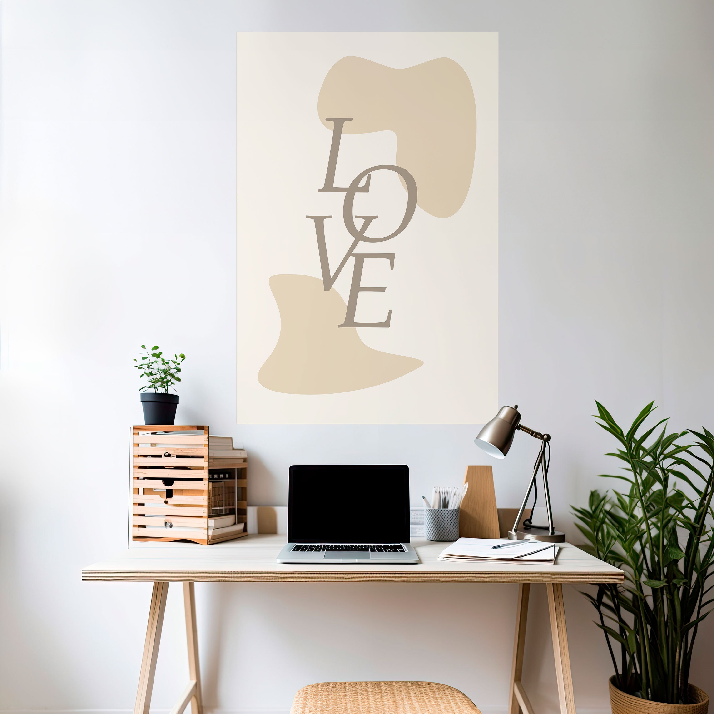 LOVE IN FORM Peel and Stick Vertical Poster