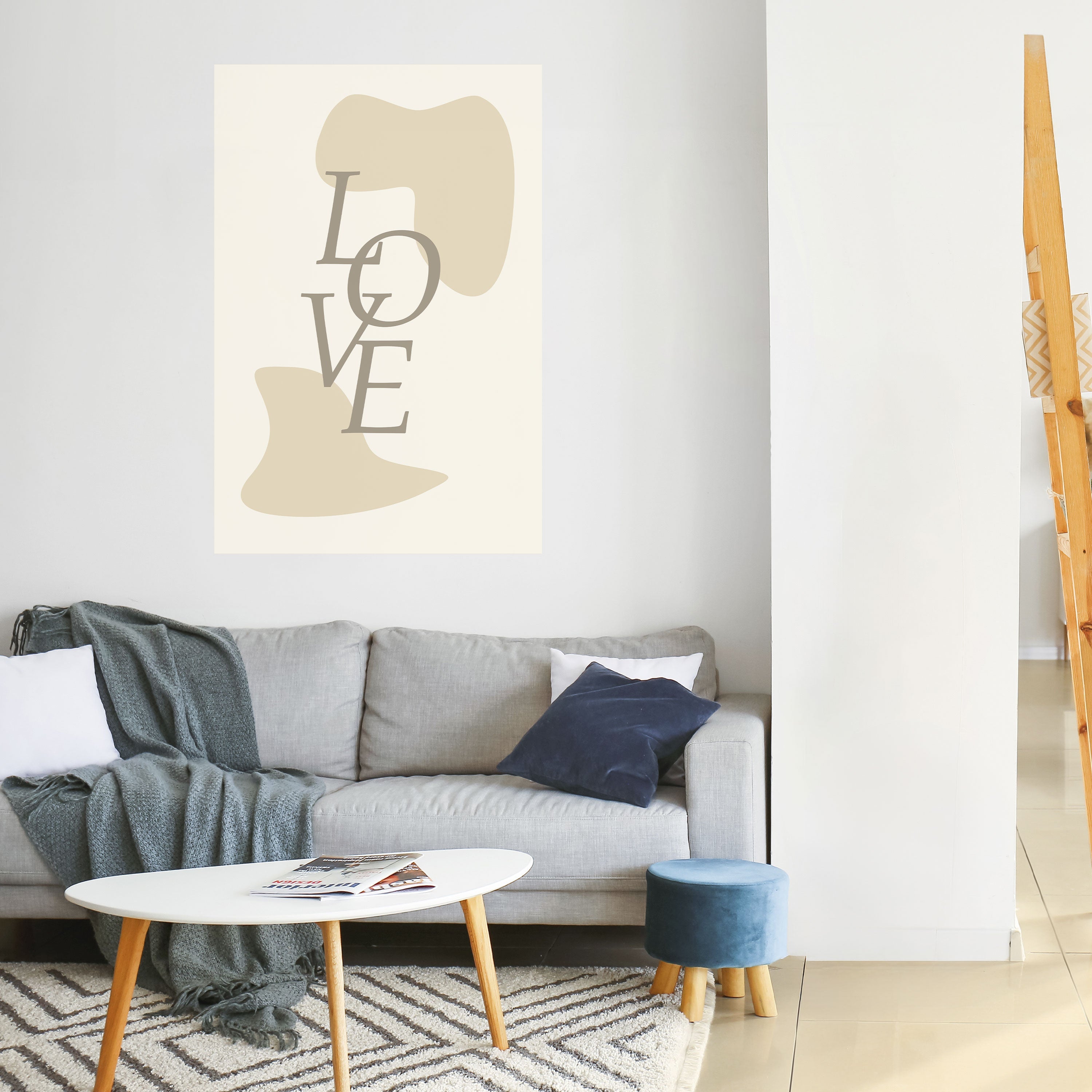 LOVE IN FORM Peel and Stick Vertical Poster