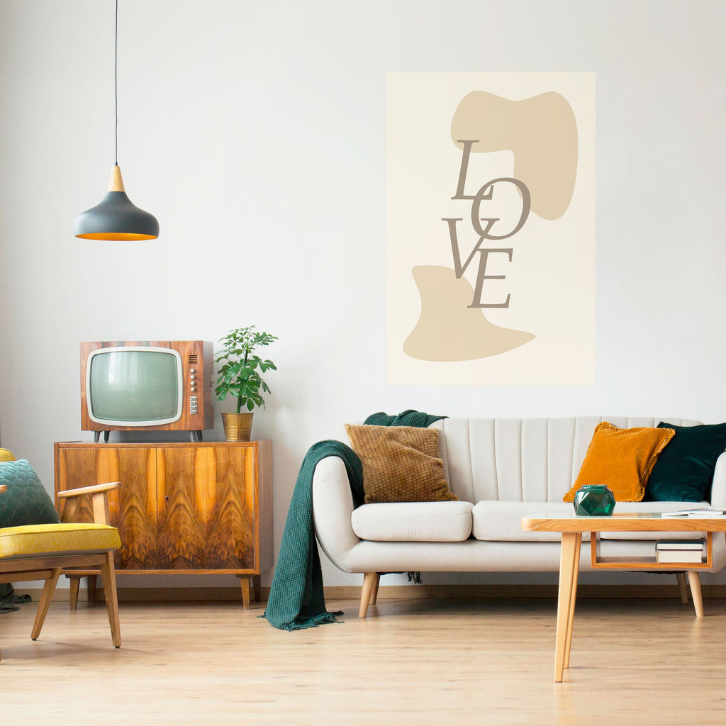 LOVE IN FORM Peel and Stick Vertical Poster