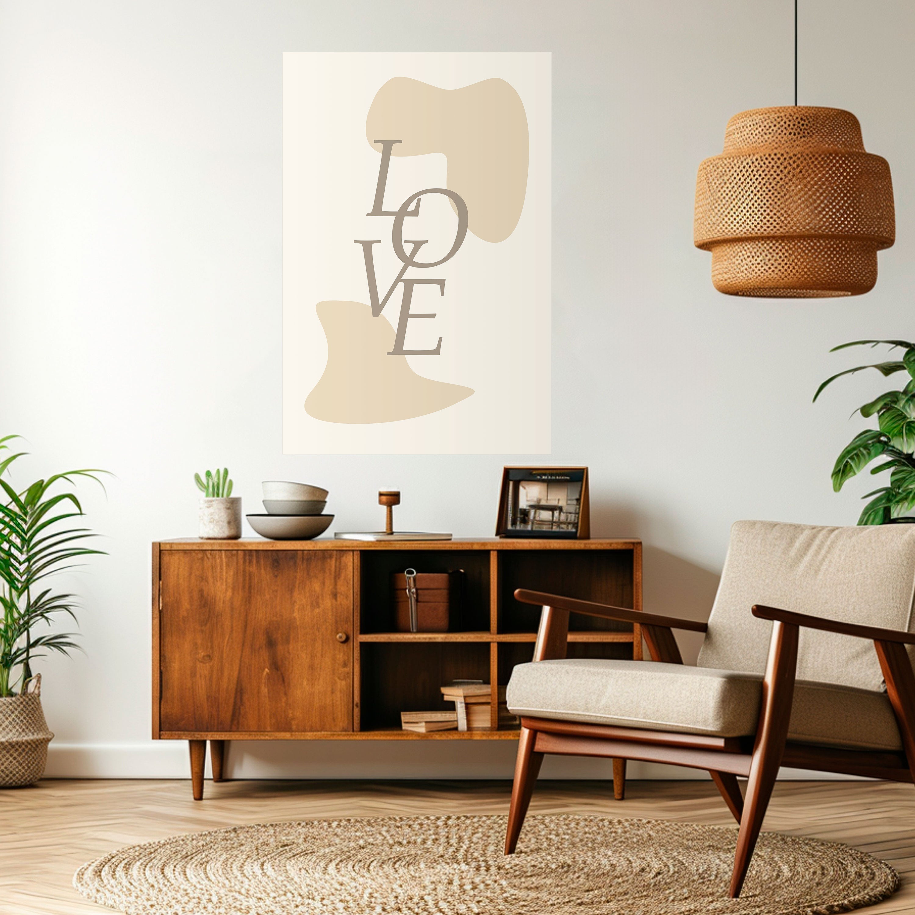 LOVE IN FORM Peel and Stick Vertical Poster
