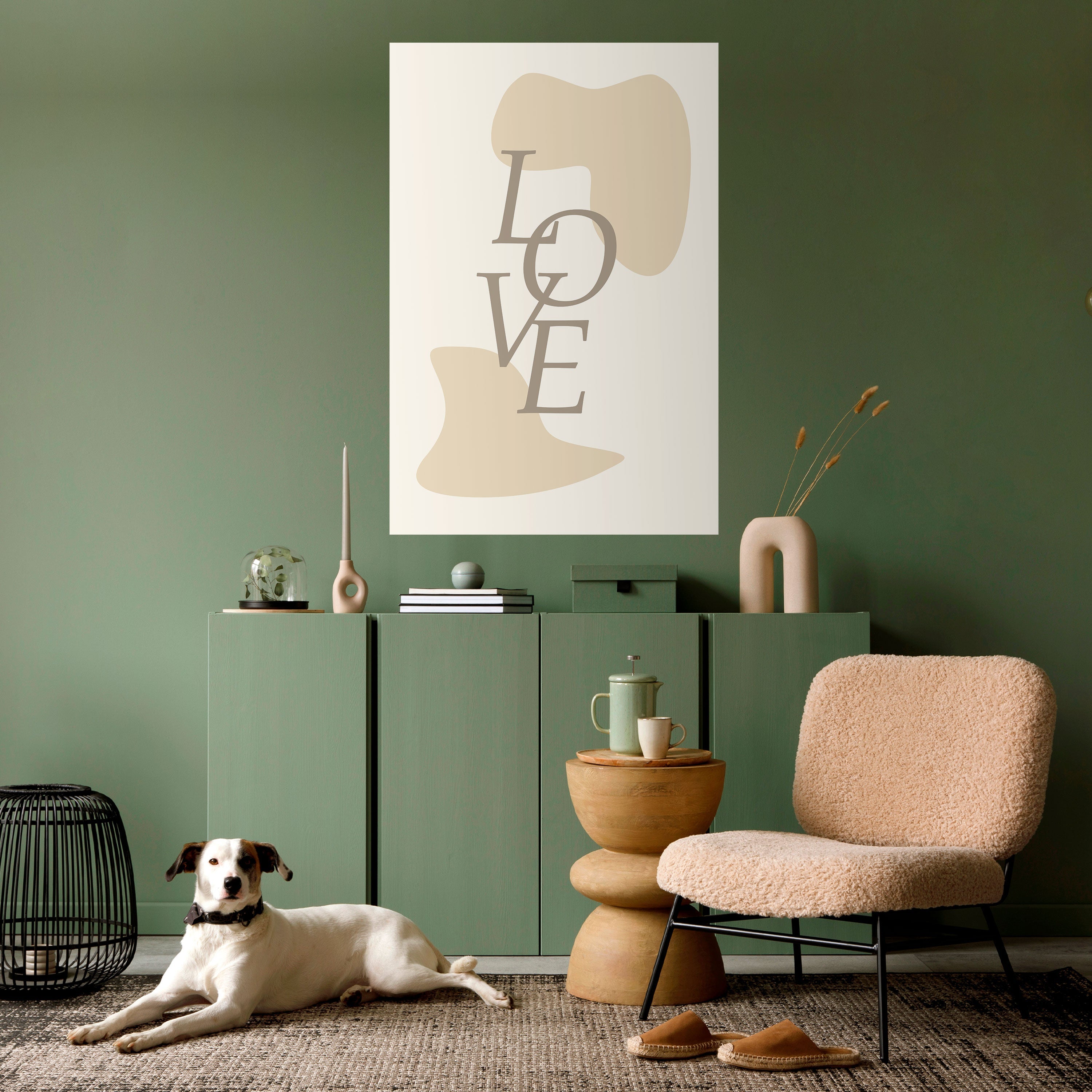 LOVE IN FORM Peel and Stick Vertical Poster