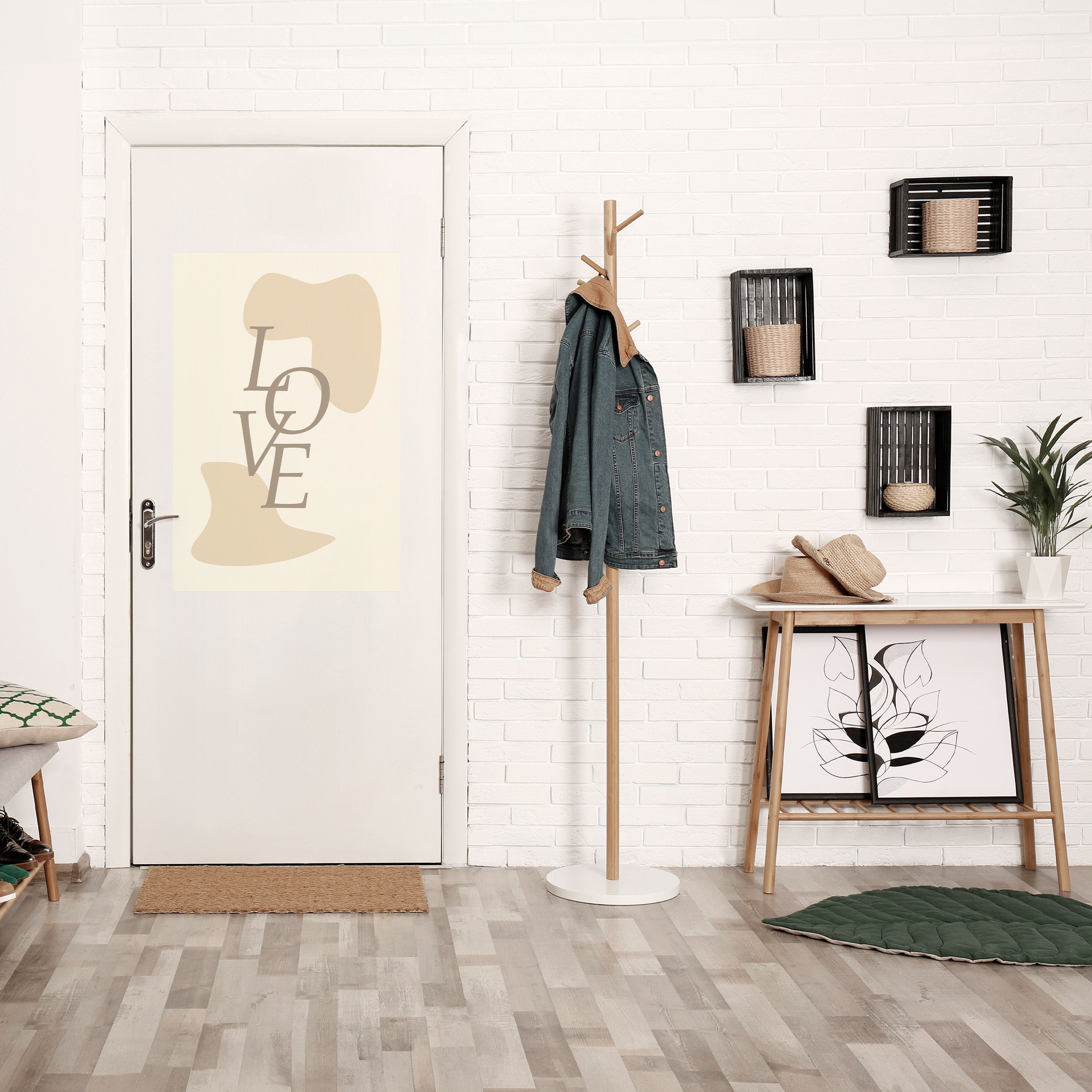 LOVE IN FORM Peel and Stick Vertical Poster