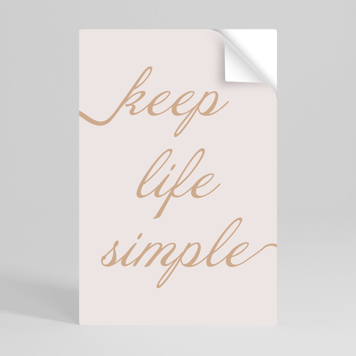 MINIMALIST MANTRA Αυτοκόλλητη Αφίσα κάθετη