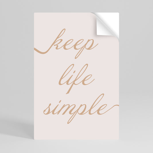 MINIMALIST MANTRA Αυτοκόλλητη Αφίσα κάθετη