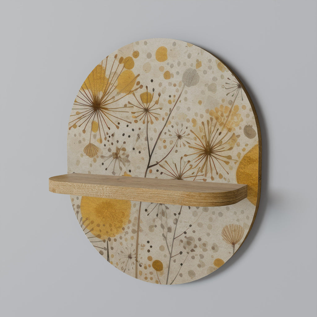 MORNING GLADE Oval Art Shelf In Oak Effect