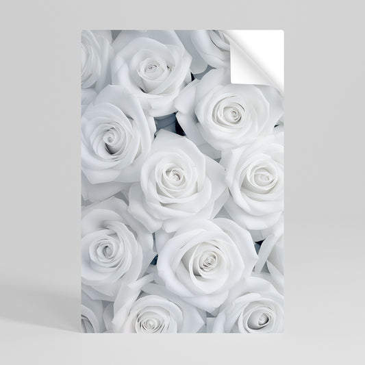 ELEGANCE IN WHITE Αυτοκόλλητη Αφίσα κάθετη