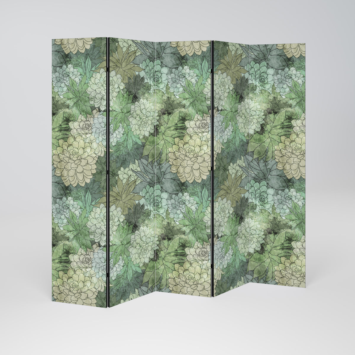 SUCCULENT CLUSTER Παραβάν με 5 πάνελ