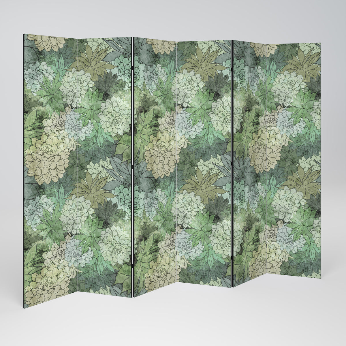 SUCCULENT CLUSTER 6-Panel Room Divider