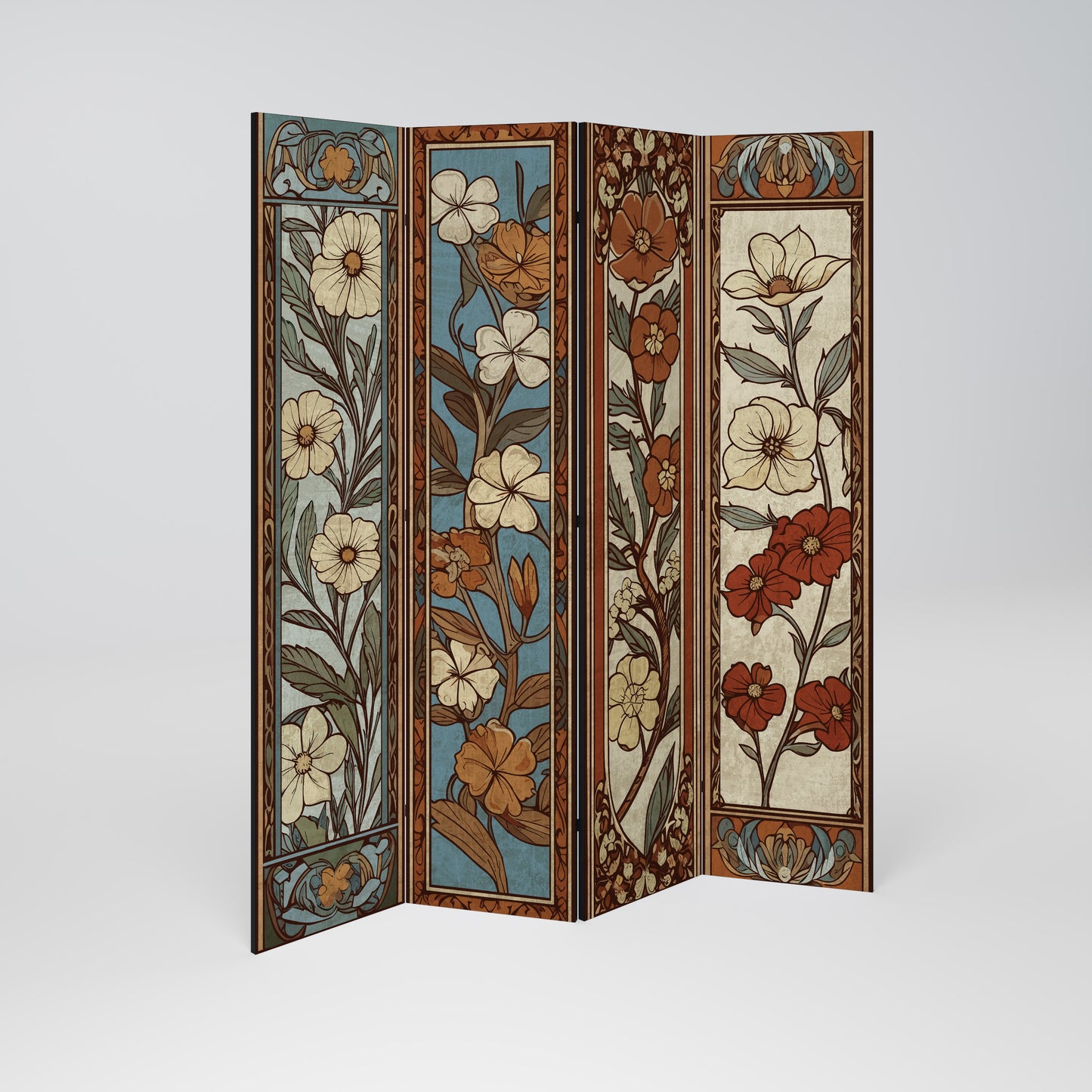 TIMELESS FLORA 4-Panel Room Divider
