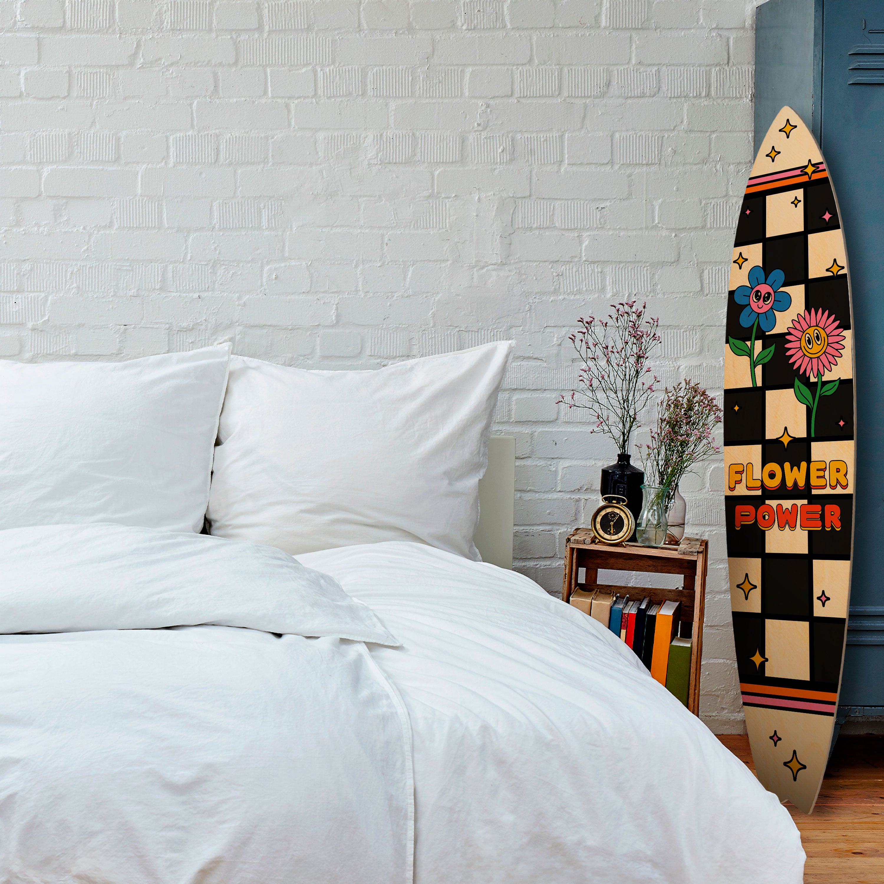 FLOWER POWER Διακοσμητική σανίδα Surf