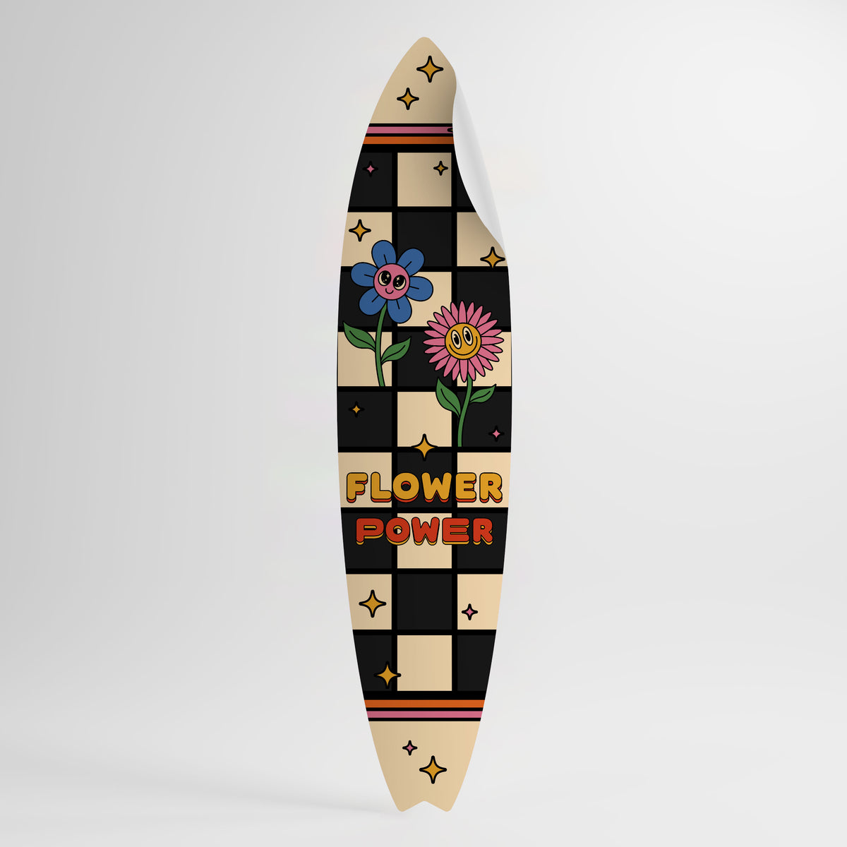 FLOWER POWER Αυτοκόλλητη Αφίσα "Surf"