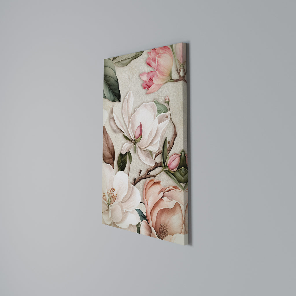 FLORAL GRACE Κατακόρυφος Πίνακας σε Καμβά