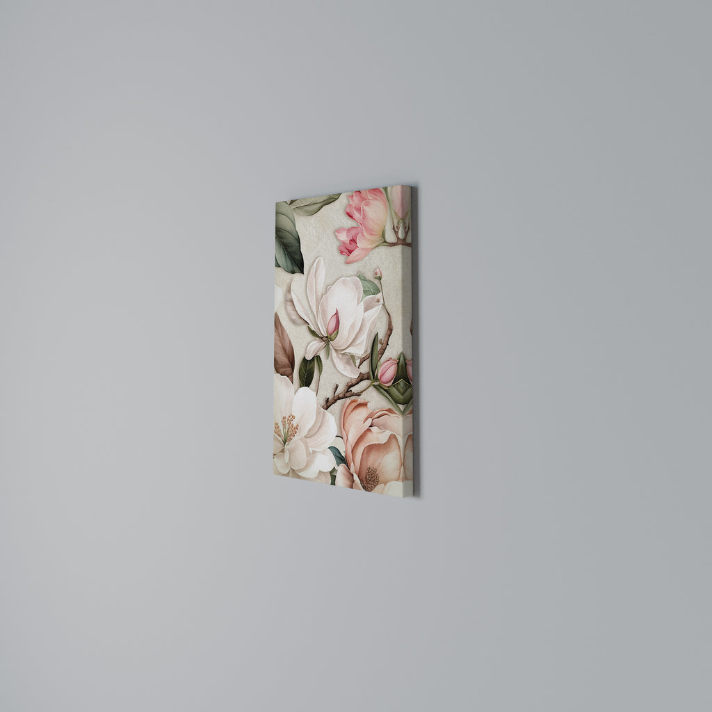 FLORAL GRACE Κατακόρυφος Πίνακας σε Καμβά