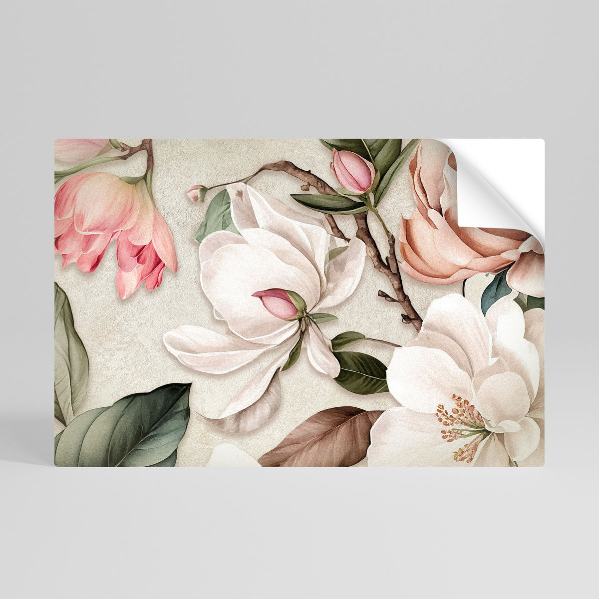 FLORAL GRACE Αυτοκόλλητη Αφίσα οριζόντια