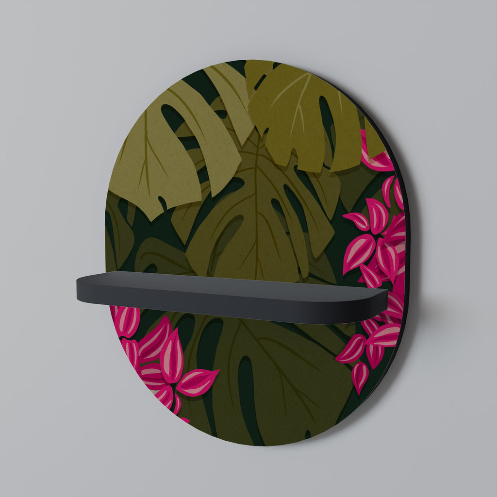 Οβάλ Ράφι TROPICAL BEAUTY σε Μαύρο Φινίρισμα