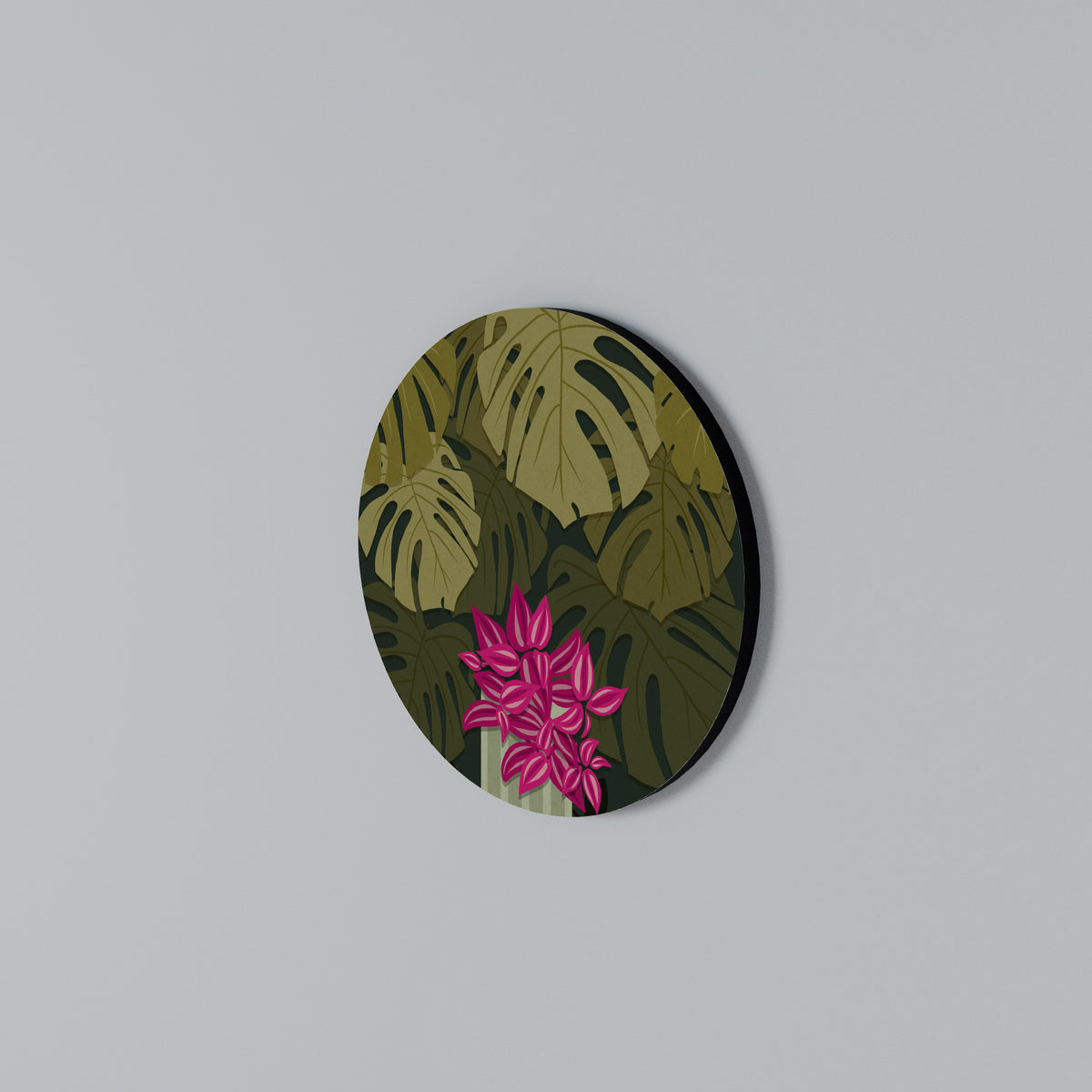 TROPICAL BEAUTY Στρογγυλός πίνακας ζωγραφικής
