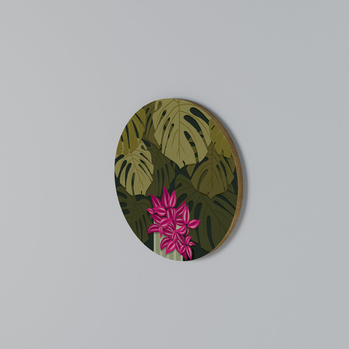 TROPICAL BEAUTY Στρογγυλός πίνακας ζωγραφικής