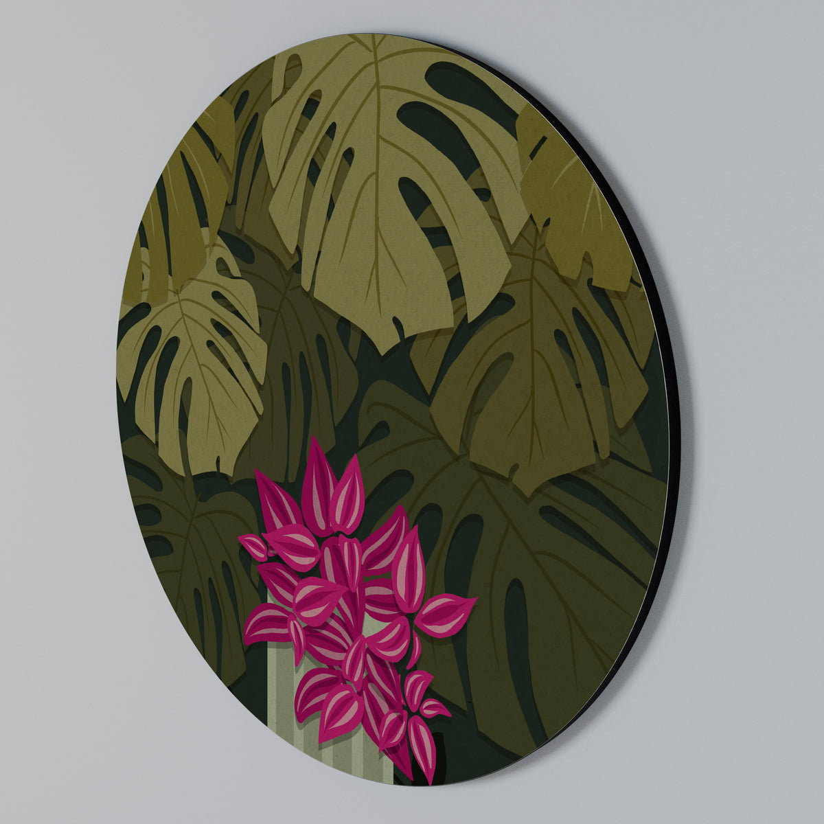 TROPICAL BEAUTY Στρογγυλός πίνακας ζωγραφικής