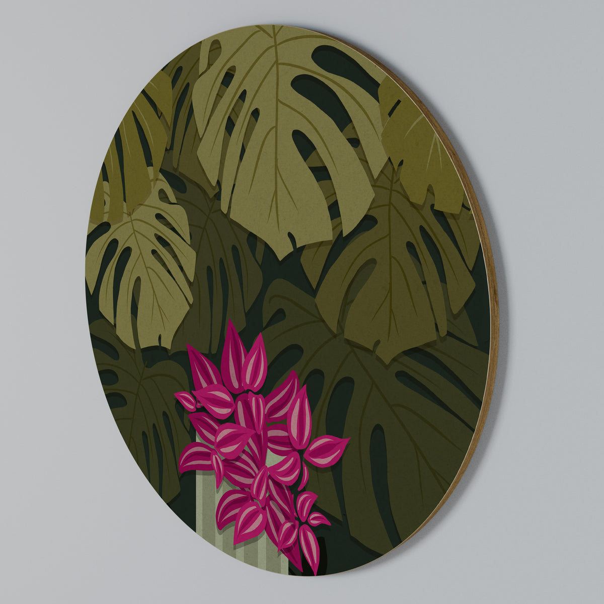 TROPICAL BEAUTY Στρογγυλός πίνακας ζωγραφικής