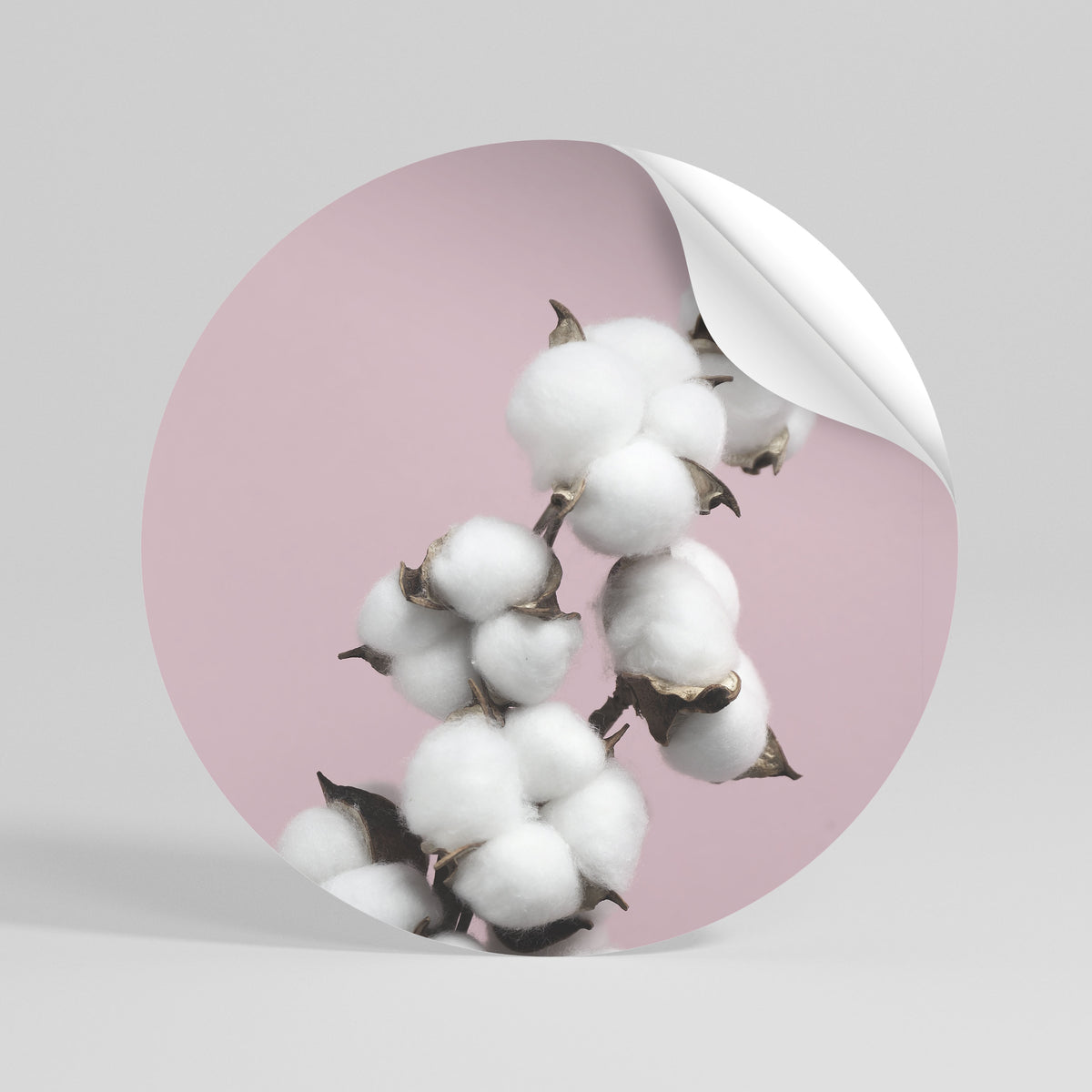 COTTON CLOUDS WHISPER Αυτοκόλλητη Αφίσα στρογγυλή