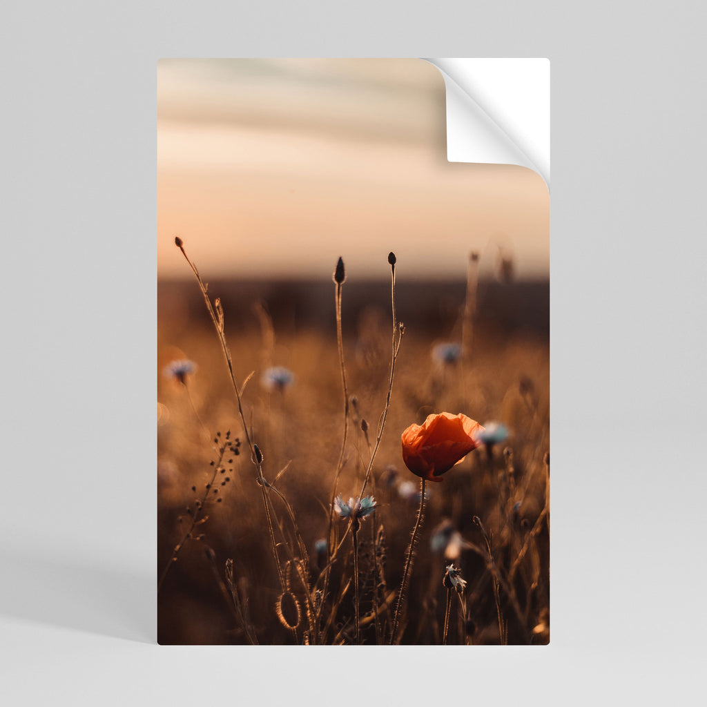 GLOWING MEADOWS AT DUSK Peel and Stick Vertical Poster