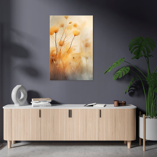 GOLDEN HUE EMBRACE Vertical Canvas Print