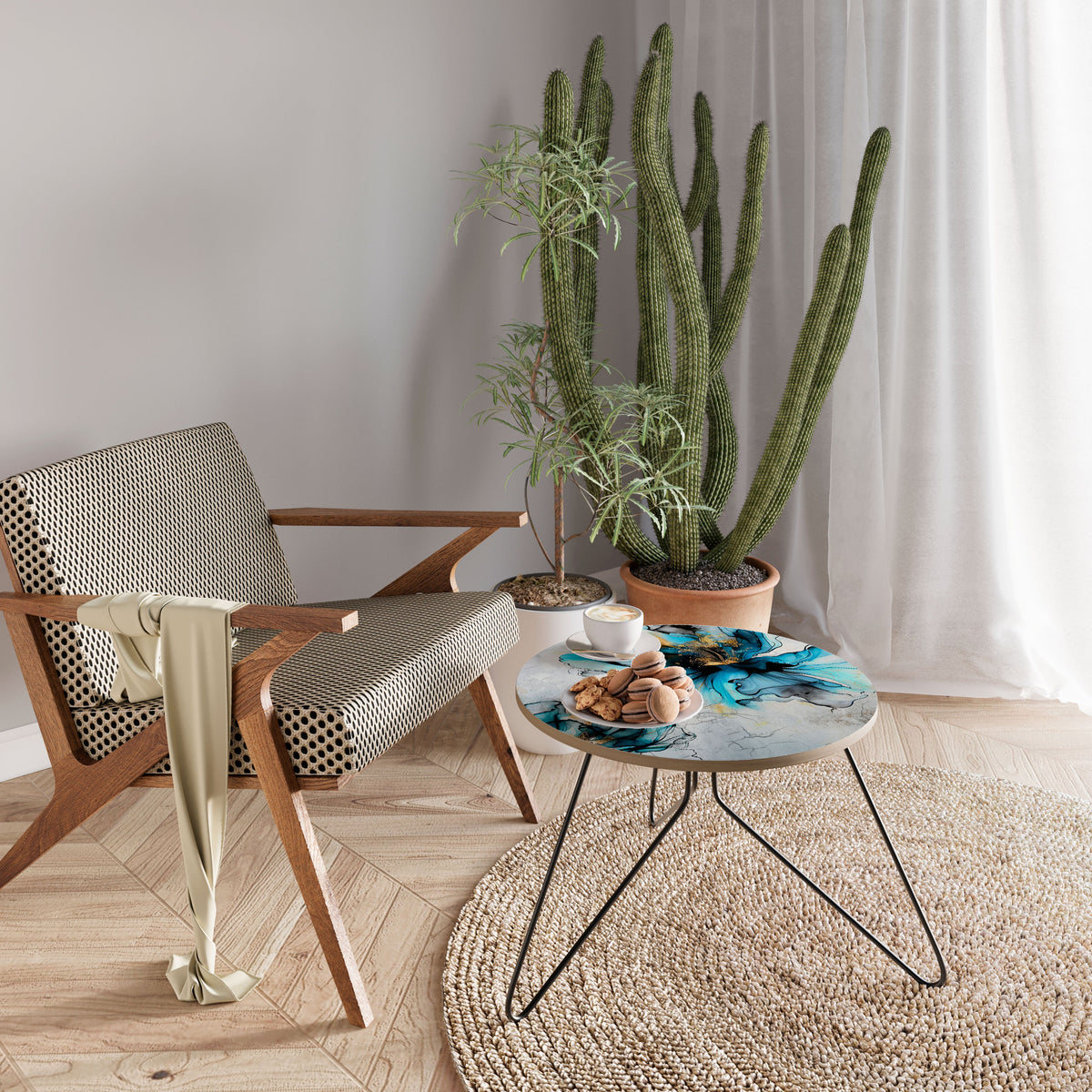 COBALT BLOSSOMS Coffee Table