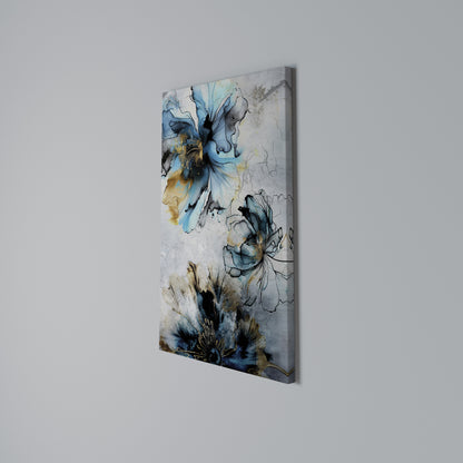 COBALT BLOSSOMS Vertical Canvas Print