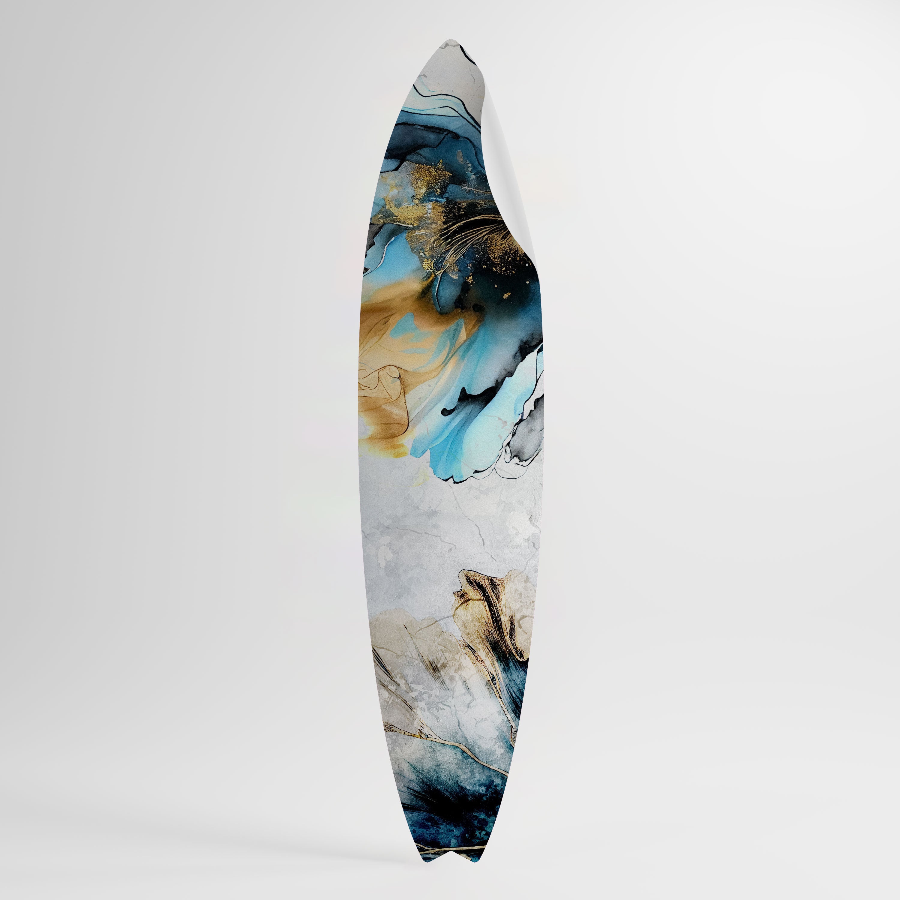 COBALT BLOSSOMS Peel and Stick Surfboard Sticker