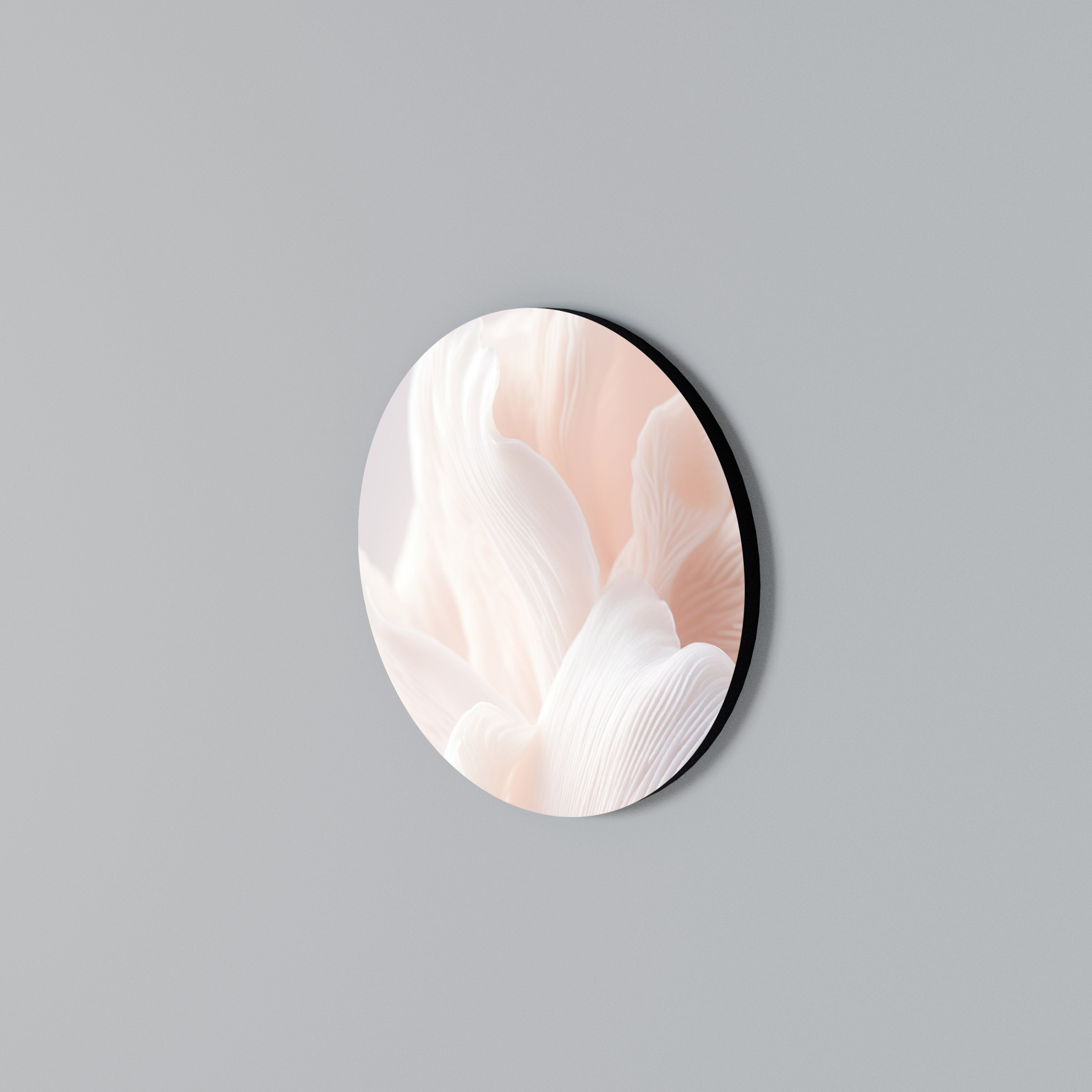 DELICATE PINK HARMONY Round Wall Art