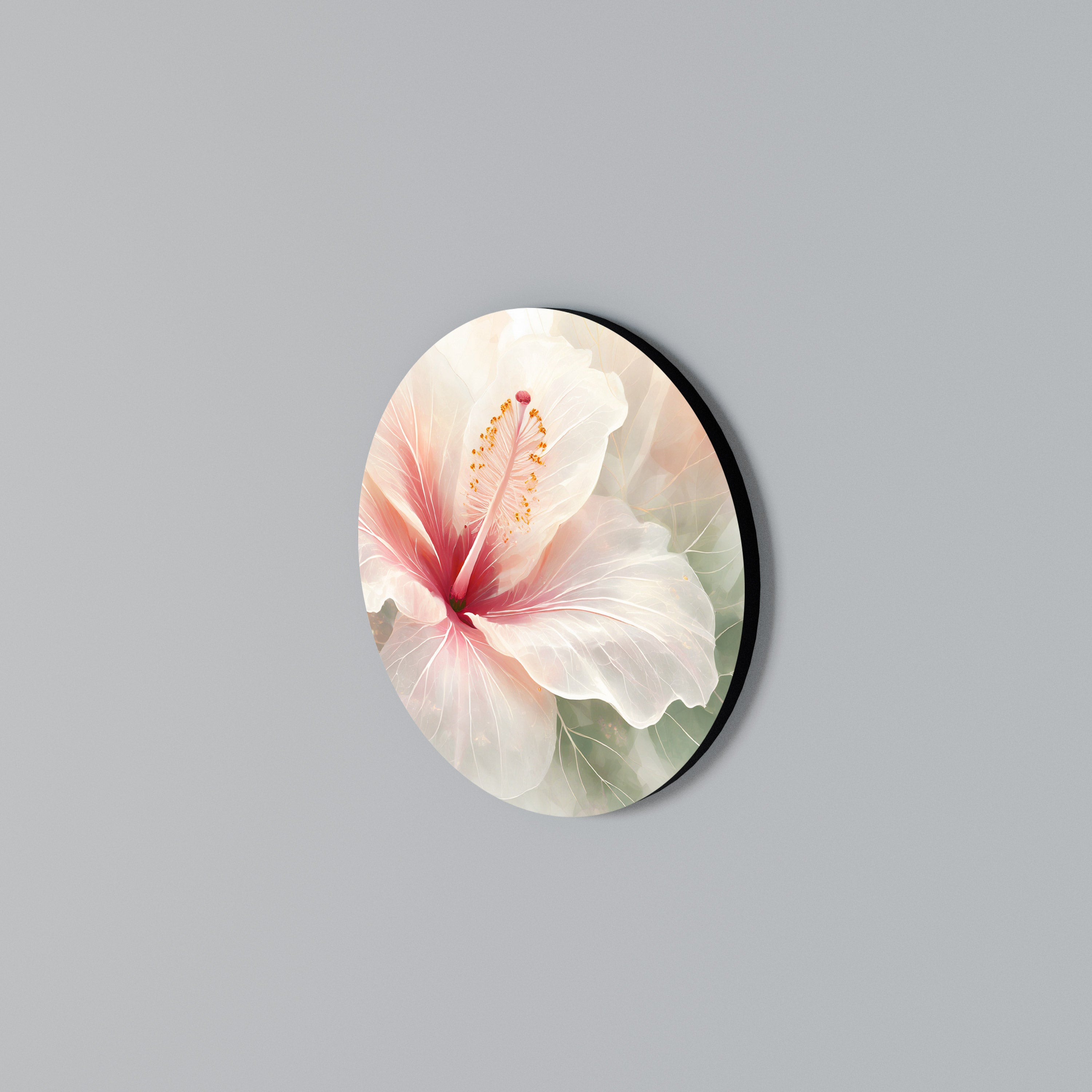 GOSSAMER FLORAL DREAM Round Wall Art