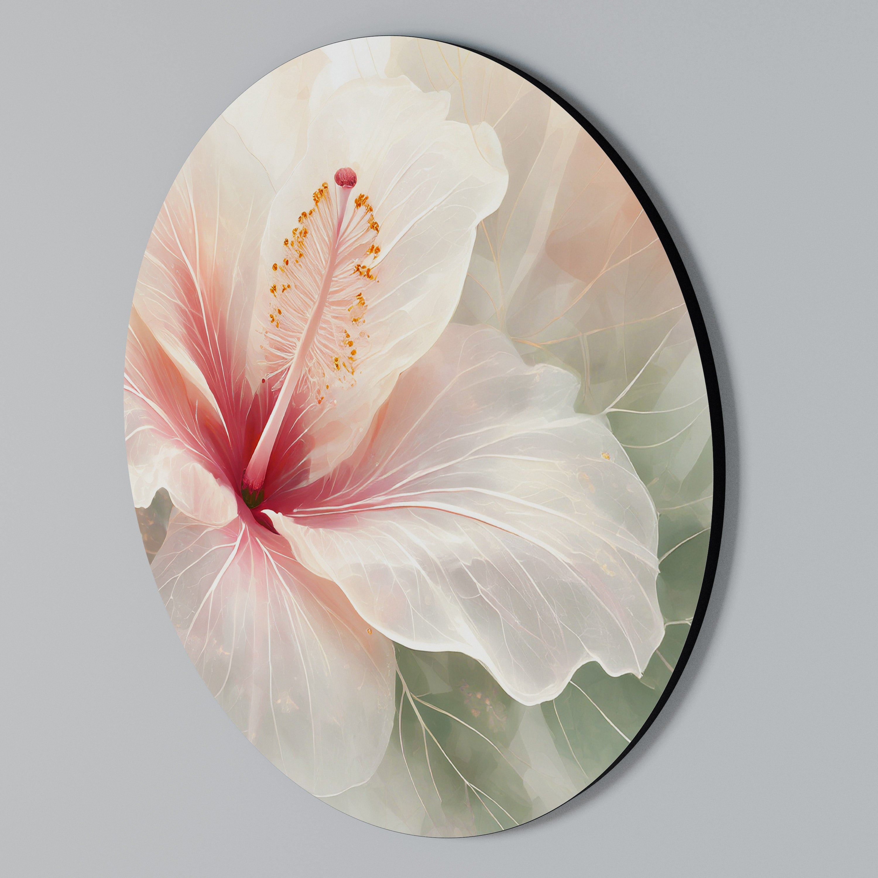 GOSSAMER FLORAL DREAM Round Wall Art
