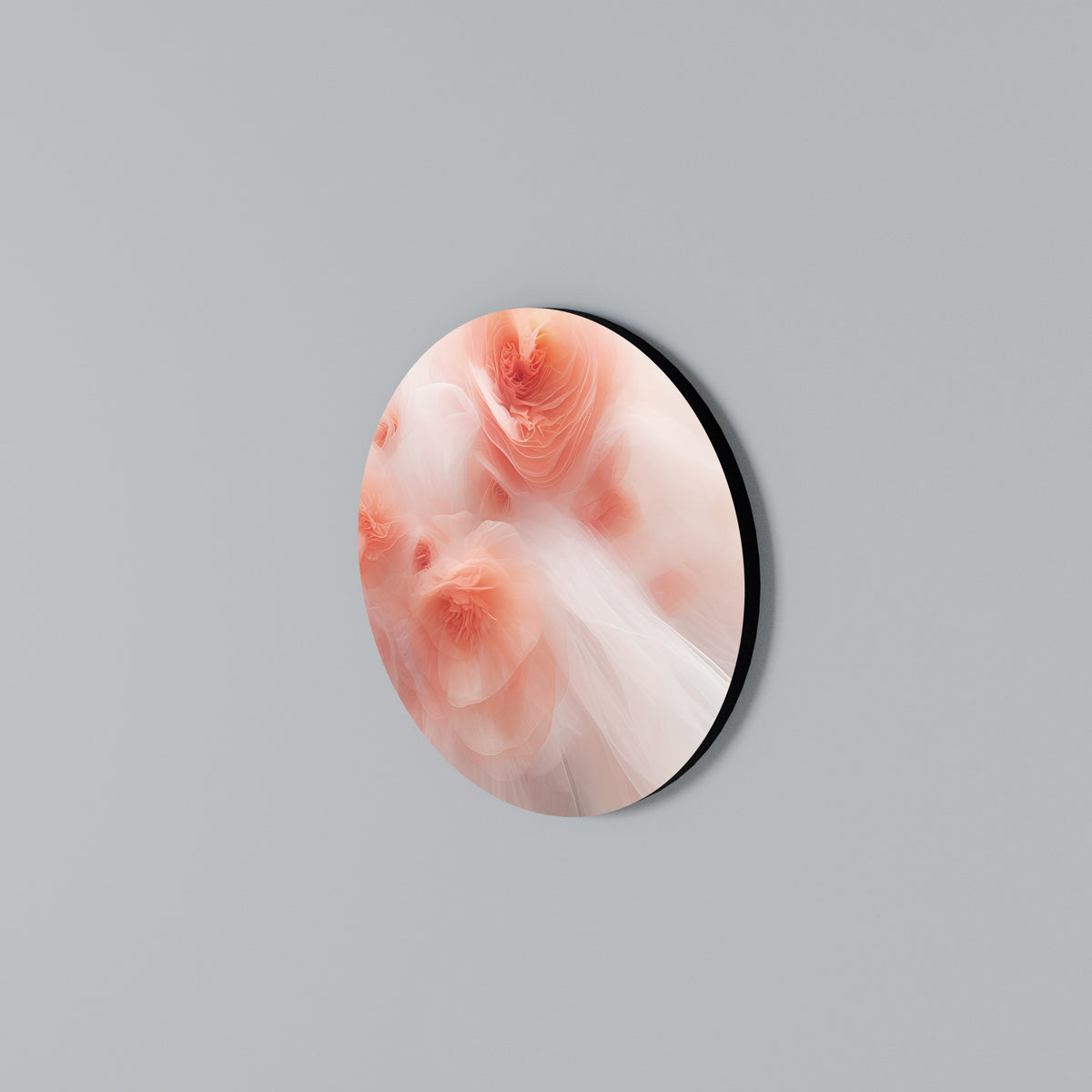 TENDER BLOSSOM VEIL Στρογγυλός πίνακας ζωγραφικής